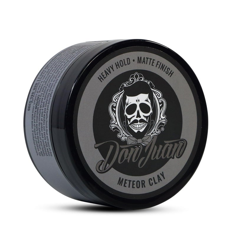 Don Juan Meteor Clay Pomade  Water Based  Strong Hold  Matte Finish  Citrus Lavender Scent 4 oz